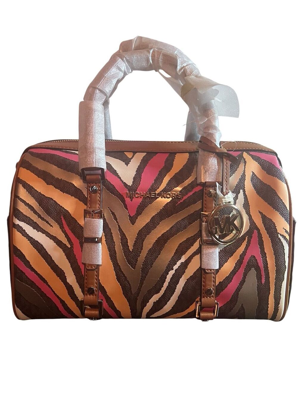 MK94. Michael Kors Bedford Travel Medium Duffle Satchel
